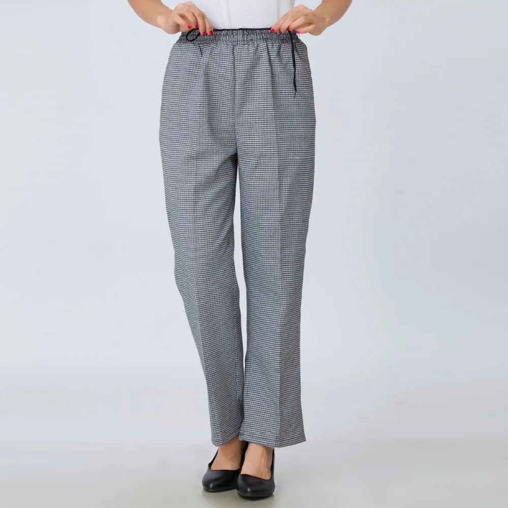 Elastic Women models   Food Service pants stripe Chef Working Pants