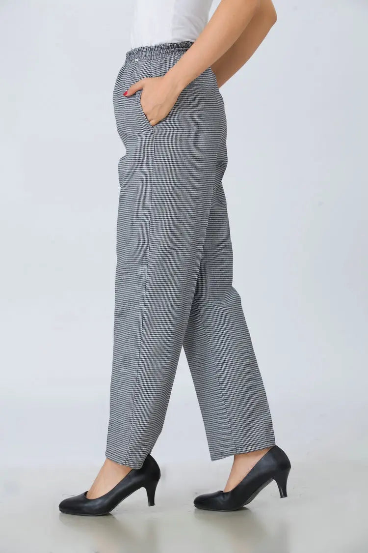 Elastic Women models   Food Service pants stripe Chef Working Pants