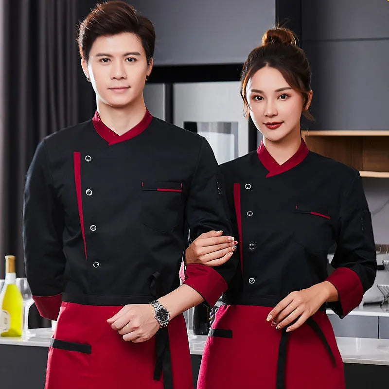 Unisex  Long  Sleeve Restaurant white Chef Jacket