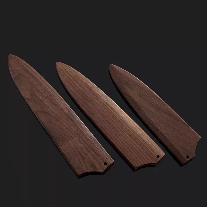 Solid Walnut Wood Blade Protective Shell Knife