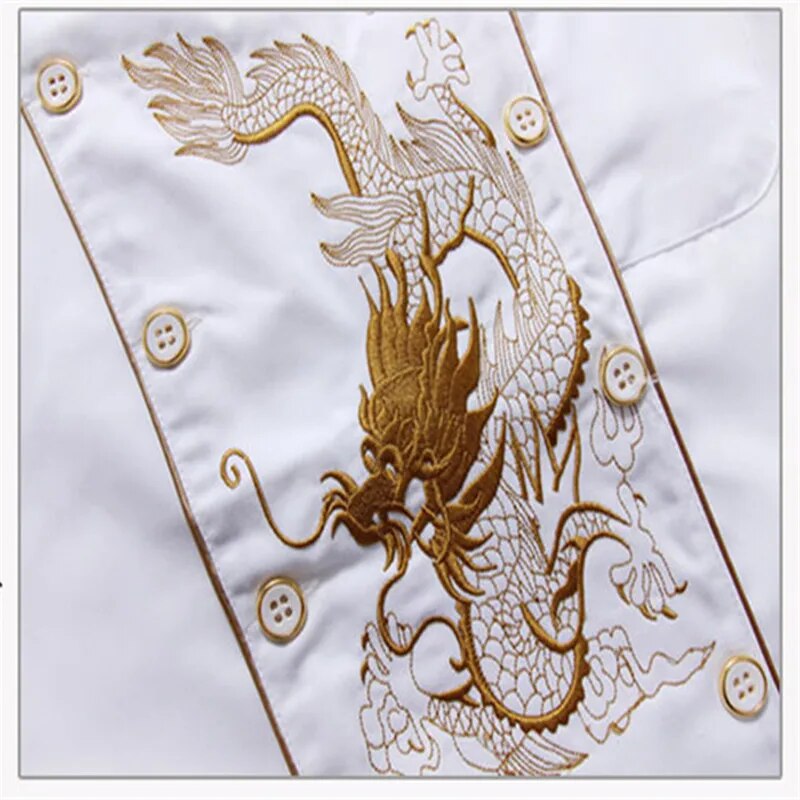 New Unisex Embroidery Dragon Cook Jacket.