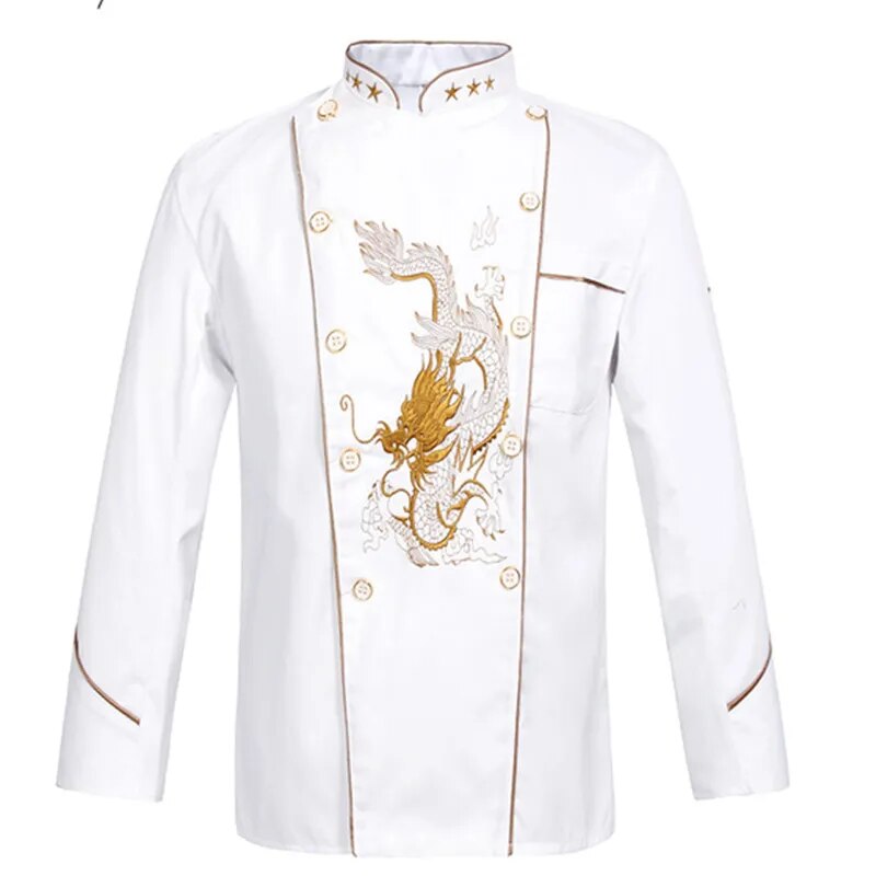 New Unisex Embroidery Dragon Cook Jacket.