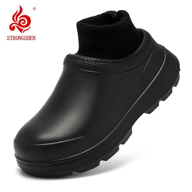 STRONGSHEN Men Warm Kitchen Working Shoe