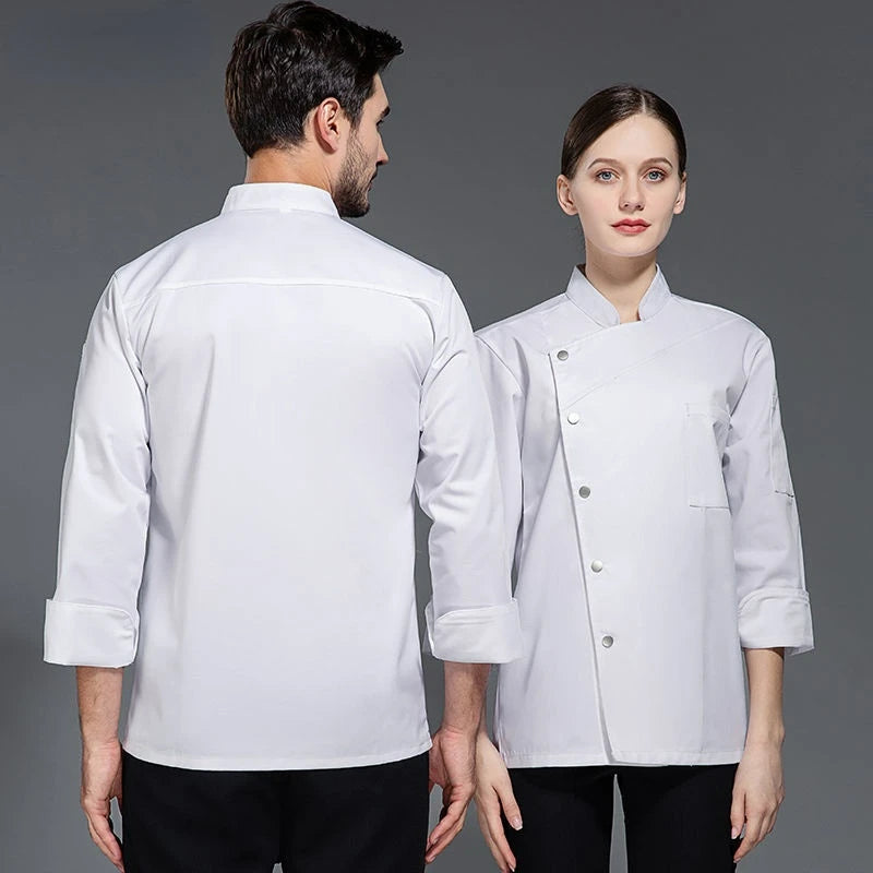 Pizza Chef Uniform Unisex Short Long Sleeve Shirt Kitchen Baker Jacket