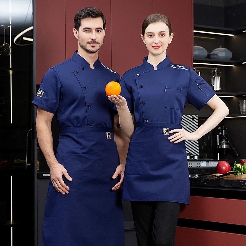 Unisex Long-sleeved Chef Jacket For  Women Kitchen Clothing