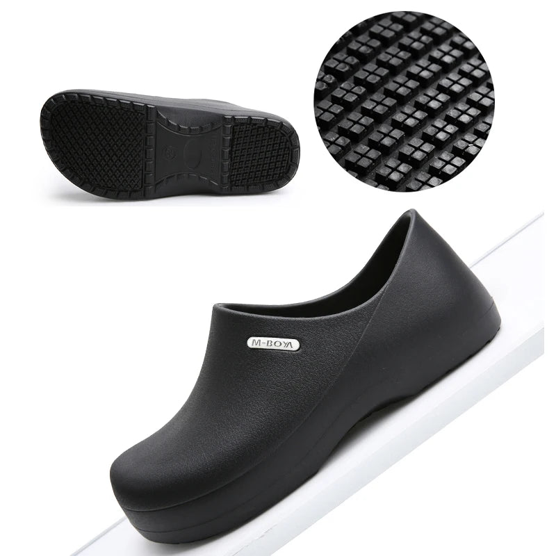 Men Non-slip Waterproof Oil-proof Kitchen Chef Shoes