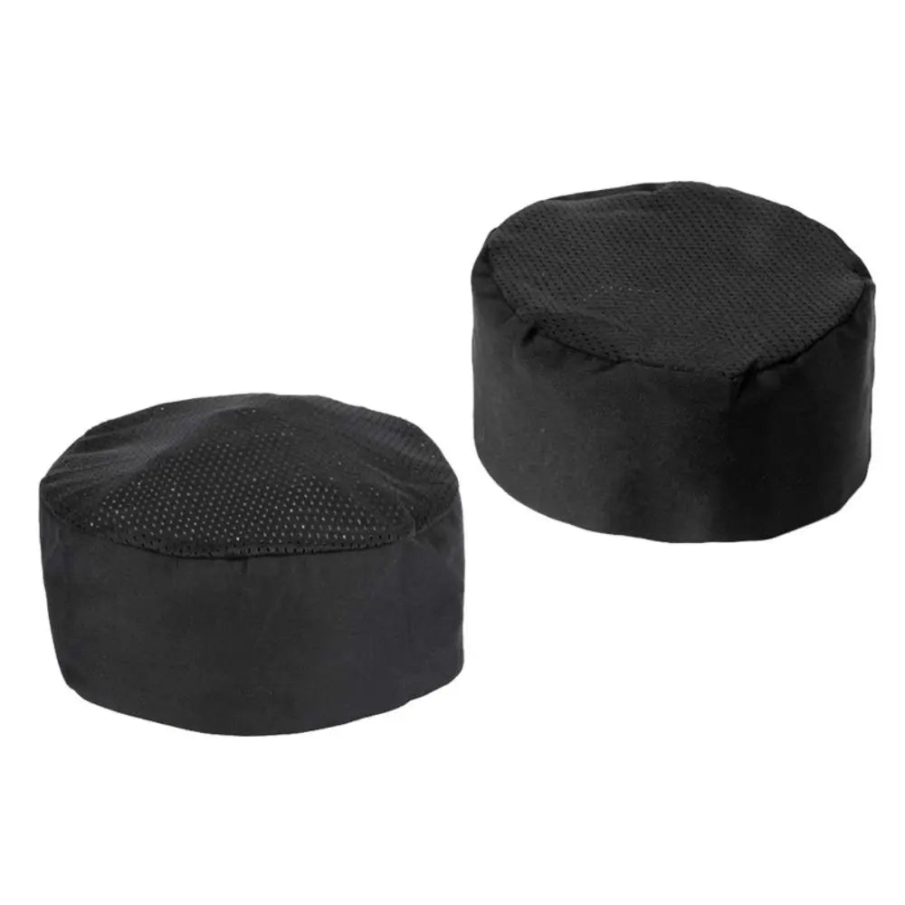 Unisex Doubled Layered Breathable Chef Flat Top Caps