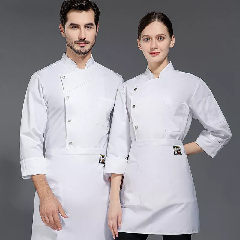 Pizza Chef Uniform Unisex Short Long Sleeve Shirt Kitchen Baker Jacket