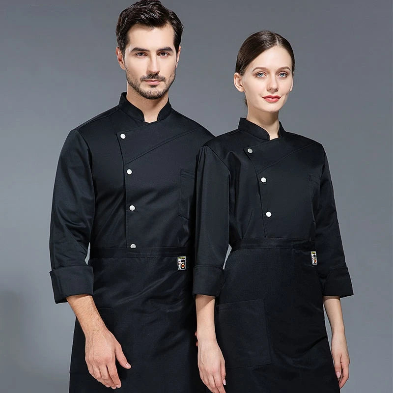 Pizza Chef Uniform Unisex Short Long Sleeve Shirt Kitchen Baker Jacket