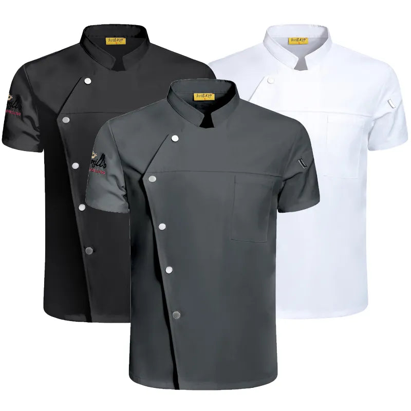 Unisex Chef Short Sleeve Kitchen chef Jacket