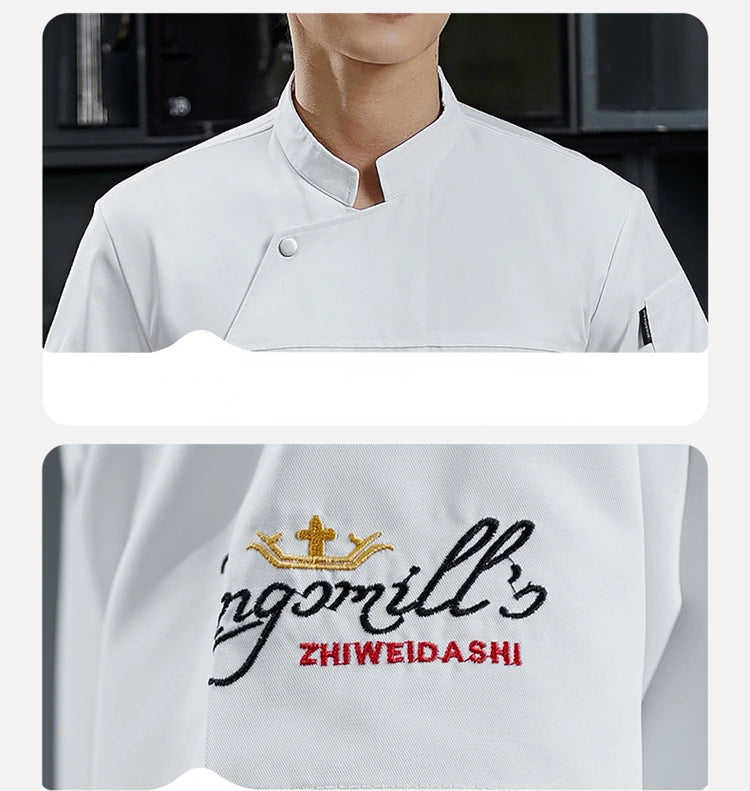 Unisex Chef Short Sleeve Kitchen chef Jacket