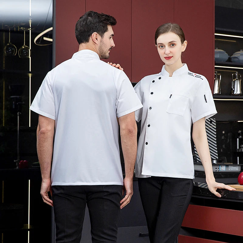 Unisex Long-sleeved Chef Jacket For  Women Kitchen Clothing