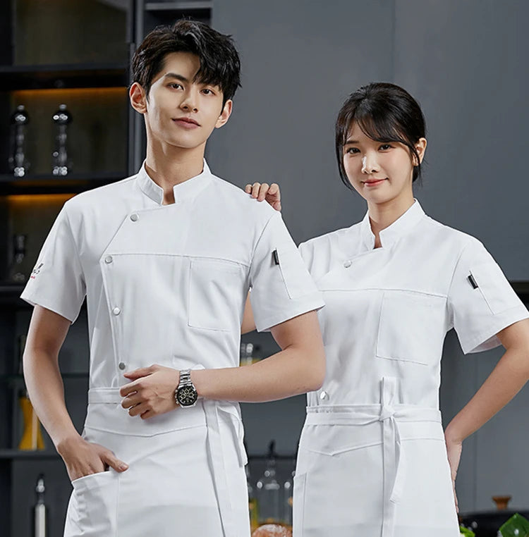 Unisex Chef Short Sleeve Kitchen chef Jacket