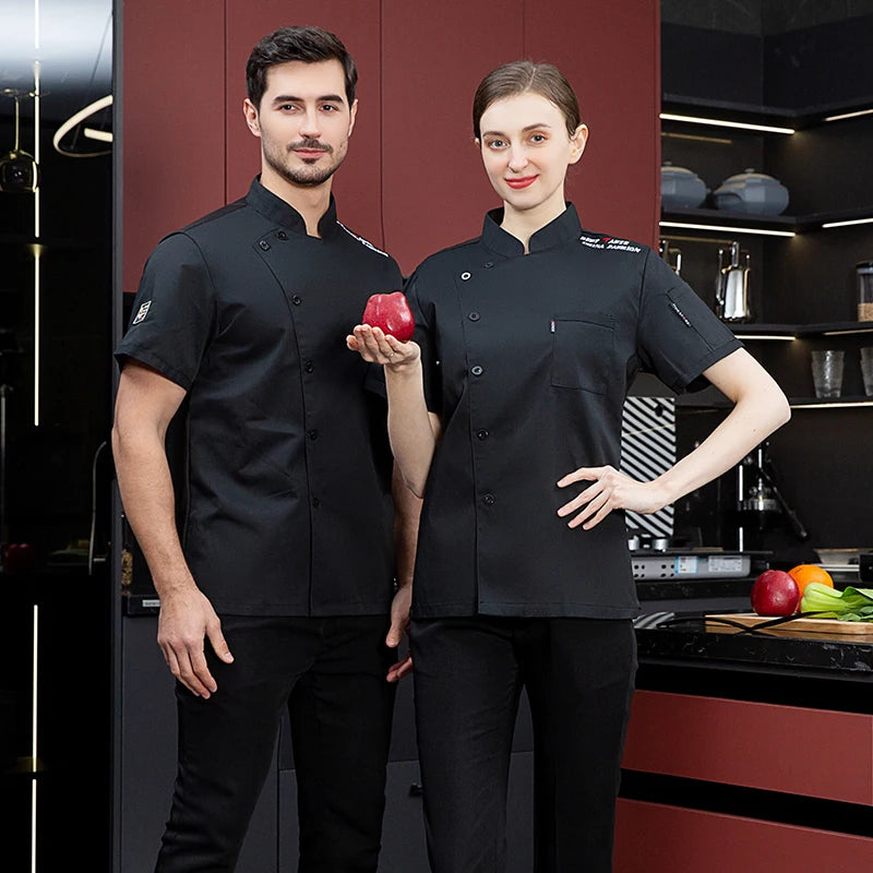 Unisex Long-sleeved Chef Jacket For  Women Kitchen Clothing