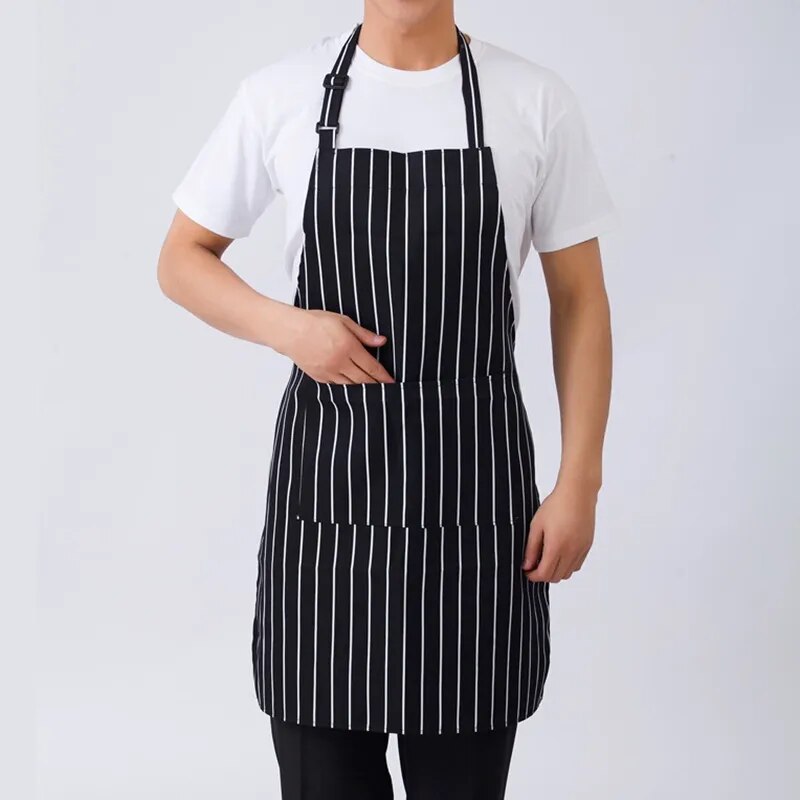 Adjustable Half-length Kitchen Apron For Adult  With 2 Pockets