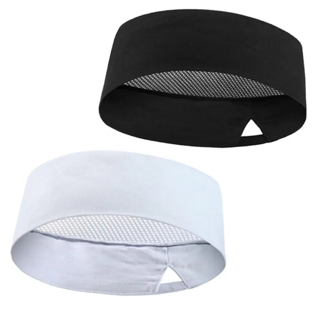 Unisex Doubled Layered Breathable Chef Flat Top Caps