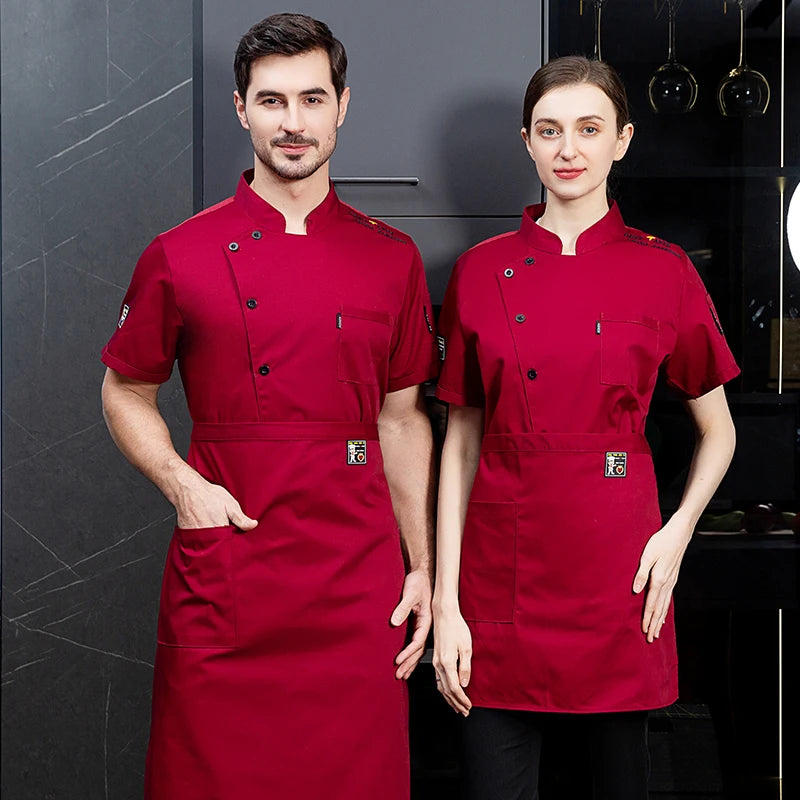 Unisex Long-sleeved Chef Jacket For  Women Kitchen Clothing